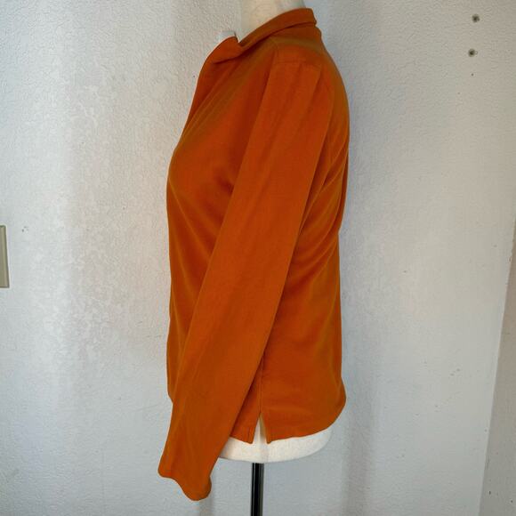 Bogner Womens Orange Fall Quarter Zip Pullover Fleece Sweatshirt Skiwear Med - Picture 4 of 12